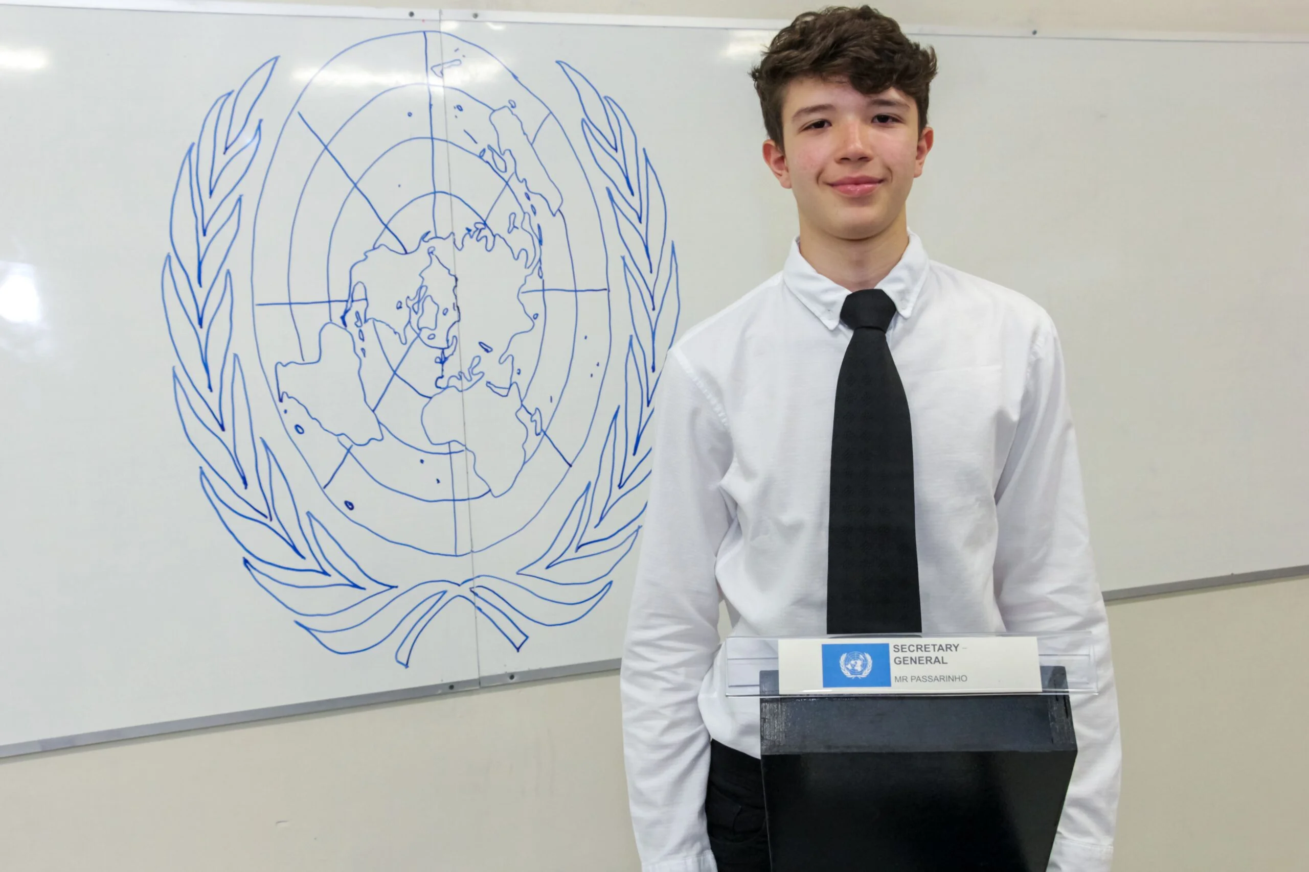 Estudantes em simulação da ONU